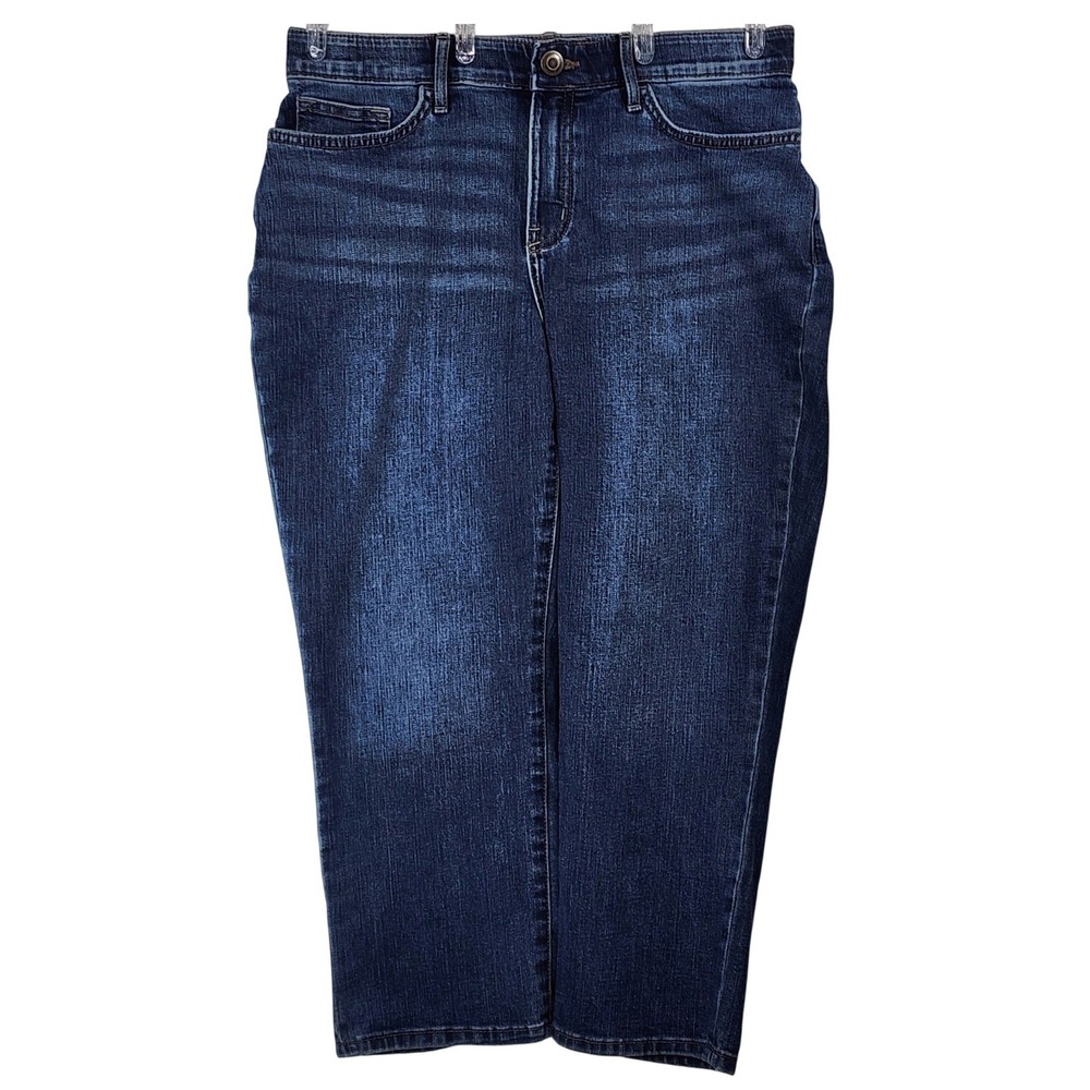 Lee Regular Fit Mid Rise Jeans Dark Wash Blue Straight Leg Size 10‎ Medium EUC